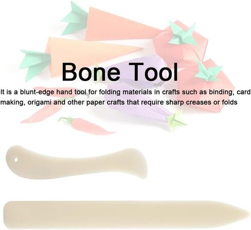 2PCS/Set White Genuine Bone Folder Paper Creaser Crafting Scrapbooking Tool for DIY Handmade Leather Burnishing Bookbinding Cards and Paper Crafts in Saudi Arabia