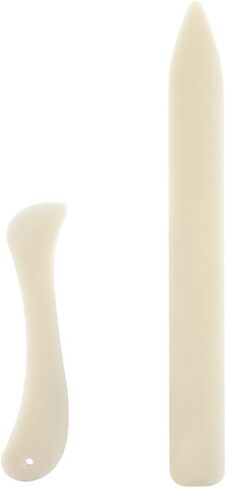 2PCS/Set White Genuine Bone Folder Paper Creaser Crafting Scrapbooking Tool for DIY Handmade Leather Burnishing Bookbinding Cards and Paper Crafts in Saudi Arabia
