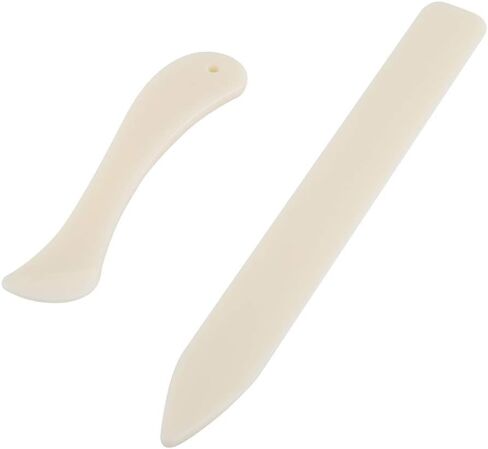 2PCS/Set White Genuine Bone Folder Paper Creaser Crafting Scrapbooking Tool for DIY Handmade Leather Burnishing Bookbinding Cards and Paper Crafts in Saudi Arabia