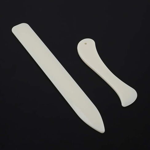 2PCS/Set White Genuine Bone Folder Paper Creaser Crafting Scrapbooking Tool for DIY Handmade Leather Burnishing Bookbinding Cards and Paper Crafts in Saudi Arabia