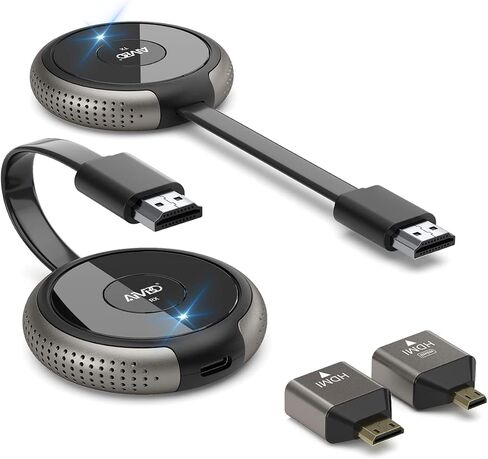 Wireless HDMI Transmitter and Receiver 4K, TIMBOOTECH Streaming Media Video/Audio HDMI Wireless Extender 5G Kit for Laptop, Camera, Cable Box, DVD, Netfix, Phone to Monitor, Projector, HDTV-165FT in Kuwait