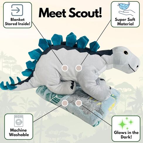 Narwhal Stuffed Animal with Blanket Inside: 3-in-1 Pillow, Blanket, and Friend - Lovable 30" Narwhal Plush with 60" x 50" Glow-in-The-Dark Cozy Mermaid Blanket Inside! (Narwhal) in Saudi Arabia