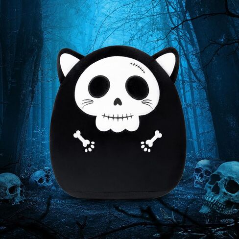 Black Cat Plush Halloween Cute Stuffed Animals Soft Pillow Toys Birthday Gift for Girls Boys Kids in Saudi Arabia