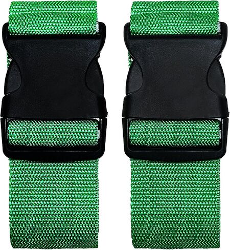 2 Pack Luggage Straps, Bright Colors Adjustable Suitcase Belts with Quick Release Buckle (GreyPink) in Saudi Arabia