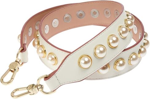 BLOC Purse Strap Replacement for Crossbody Bags, Studded Shoulder Strap, Stud Strap for Handbags and Purses (Brown with Multicolor Studs) in Saudi Arabia