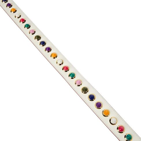 BLOC Purse Strap Replacement for Crossbody Bags, Studded Shoulder Strap, Stud Strap for Handbags and Purses (Brown with Multicolor Studs) in Saudi Arabia