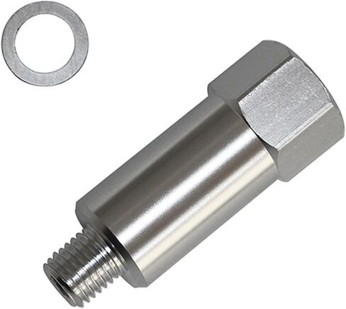 محول Ls Engine Swap M12 1.5 إلى 3/8 NPT مستشعر درجة حرارة مبرد ممتد الطول، محول مستشعر درجة حرارة الماء المبرد لـ LS1 LS2 LS3 LS6 LSX LM4 LM7 L33 L76 L92 L99 LQ9 LR4 LH6 in Kuwait