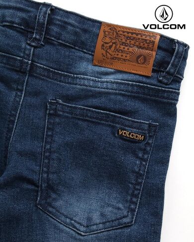 طقم سراويل للأولاد الصغار من Volcom - قطعتان من قميص الفلانيل المصقول وبنطلون جينز منسوج قابل للتمدد للأولاد الصغار (12M-7) in Saudi Arabia