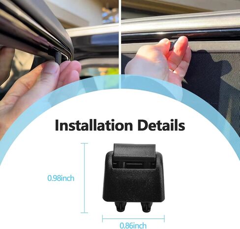 Rear Sunshade Hook 4PCS Compatible with Hyundai Santa Fe Sport 2013-2018 Replaces 83912-2W000 839122W000, Rear Curtain Sunshade Buckle Hook in Saudi Arabia