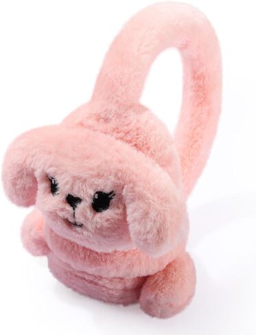 Kids Cat Earmuffs Cute Animal Ear Muffs Winter Outdoor Ear Covers Plush Ear Warmer for Boys Girls Age 7-14 in Saudi Arabia