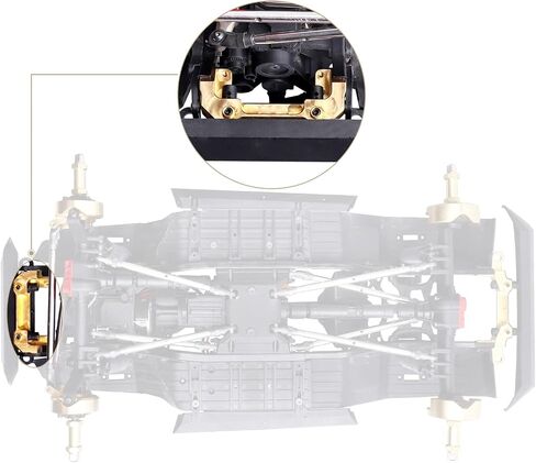 HobbyPark النحاس SCX10 III سيرفو جبل قوس مع قضيب التعادل الإطار المصد الأمامي ترقية أجزاء لمحور SCX10 III AXI03007 1/10 RC الزاحف سيارة in Saudi Arabia