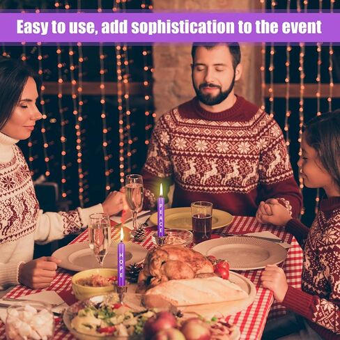5 Pieces Advent Candles Christmas Advent Candles with Words Hope Peace Love Joy Christmas Advent Seasonal Celebration Candles for Holiday Decoration (5 Inch) in Saudi Arabia