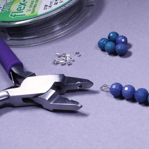 The Beadsmith Magical Crimper Kit, Includes Crimp Forming Pliers, 500 Crimp Tubes, 2x2mm in Assorted Colors and 21-strand FlexRite Wire, Create Smooth, Rounded Crimps Every Time, No Sharp Edges in Saudi Arabia