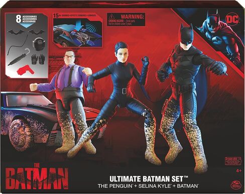 DC Comics Batman, Ultimate Transforming Batmobile Playset, 2-in-1 Playset with Exclusive Figure and Glider, Lights, Sounds, Kids Toys for Boys and Girls 4+ in Saudi Arabia