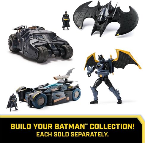 DC Comics Batman, Ultimate Transforming Batmobile Playset, 2-in-1 Playset with Exclusive Figure and Glider, Lights, Sounds, Kids Toys for Boys and Girls 4+ in Saudi Arabia