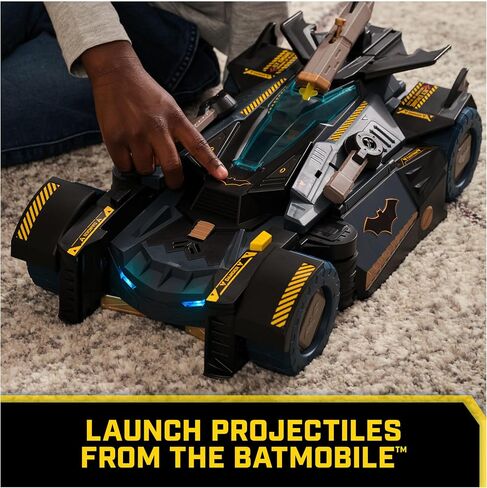 DC Comics Batman, Ultimate Transforming Batmobile Playset, 2-in-1 Playset with Exclusive Figure and Glider, Lights, Sounds, Kids Toys for Boys and Girls 4+ in Saudi Arabia
