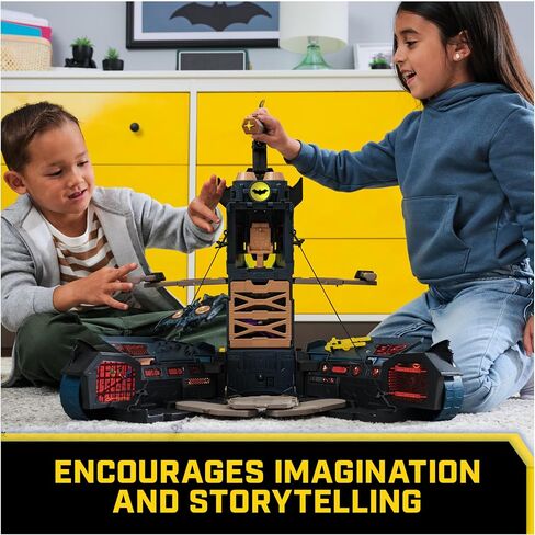 DC Comics Batman, Ultimate Transforming Batmobile Playset, 2-in-1 Playset with Exclusive Figure and Glider, Lights, Sounds, Kids Toys for Boys and Girls 4+ in Saudi Arabia
