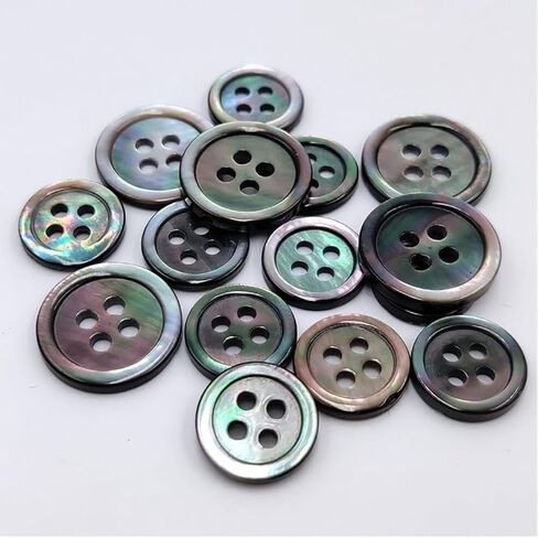 11 Pieces Natural Smoke Mother of Pearl Buttons Set 20mm 15mm Genuine Grey MOP Buttons for Men Blazer and Suit DIY Sewing Craft (Grey) in Kuwait
