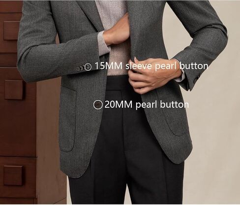 11 Pieces Natural Smoke Mother of Pearl Buttons Set 20mm 15mm Genuine Grey MOP Buttons for Men Blazer and Suit DIY Sewing Craft (Grey) in Kuwait
