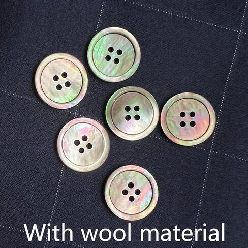 11 Pieces Natural Smoke Mother of Pearl Buttons Set 20mm 15mm Genuine Grey MOP Buttons for Men Blazer and Suit DIY Sewing Craft (Grey) in Kuwait
