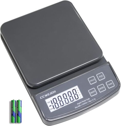 Postal Scales 6.6lbs 3kg/0.1g High Precision Food Scale for Kitchen with Hold,Tare and PCS,Portable Shipping Scale for Packages, Small Kitchen Business,Jewelry,Batteries Included （Grey6.6lbs/0.1g） in Kuwait