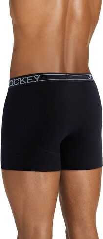 Jockey Men's Underwear Lightweight Cotton Blend 5" Boxer Brief - 4 Pack in Saudi Arabia