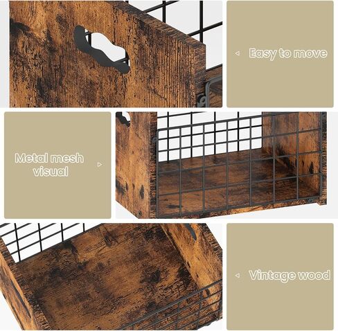 YBING Record Album Storage Crate, 2 Pack Vinyl Record Storage Boxes, Wooden LP Record Crates, Desktop Record Album Cube Holder, Brown in Saudi Arabia