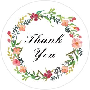 60 Pcs Thank You Stickers, 2 Inch Thank You Round Stickers, Sealing Stickers Thank You Labels Envelope Seals Stickers for Small Business