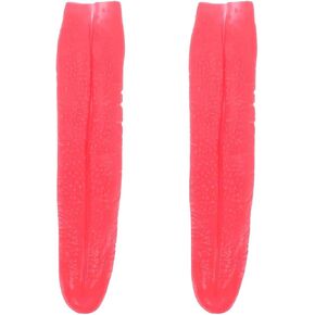 BinaryABC Halloween Fake Tongue,Long Rubber Tongue,Horrible Trick Props,Hallowee Costume Cosplay Party Accessory,2PCS