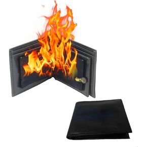 TSY TOOL Magic Trick Fire Flaming Wallet, Leather, Inconceivable Street Show Prop, Prank, Magician Wallets, Close-up Magic, Pros, Professional Cool Tricks