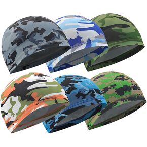 Helmet Liner Skull Cap Beanie, Sweat Wicking Hard Hat Liner, Under Helmet Skull Cap, Moisture Wicking Head Cap for Men Women