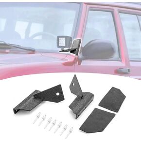 WeiSen Lower Windshield A Pillar Ditch Light Mounting Brackets Compatible with Jeep Cherokee XJ 1984-2001, Fit Comanche MJ 4WD 2WD 1986-1992