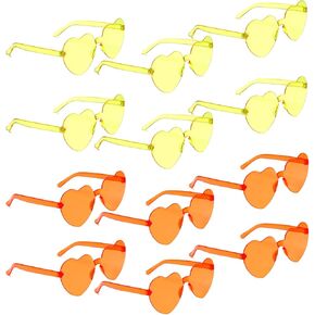 12pcs Heart Sunglasses Party Favors Heart Shaped Sunglasses For Women Halloween Sunglasses Party Sunglasses Pack