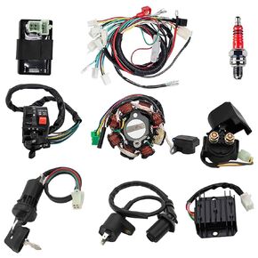 Complete Wiring Harness Kit, Powersports Wiring Harnesses Kit, Gy6 150cc Wiring Harness, 150cc ATV Wiring Harness Kit for ATV Quad 4 Four Wheelers 150CC 200CC 250CC Go Kart Wiring Harness by HOOTO