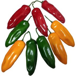 Artificial Lifelike Chili Fake Pepper Vegetable for Home Party Holiday Adornment 9 pcs