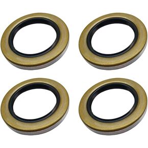 Double Lip Trailer Wheel Hub Grease Seals Replaces 010-036-00 10-36 22333TB, for Dexter Texcom RV Trailer, ID 2.250", x OD 3.376" Trailer Hub Wheel Grease Seal 5200-7000lb Trailer Axles D42, 4 Pcs
