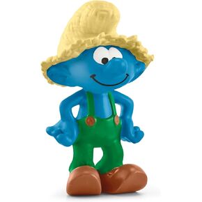 Schleich Smurfs, Collectible Retro Cartoon Toys for Boys and Girls, Farmer Smurf Toy Figurine, Ages 3+