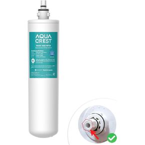 AQUA CREST GXULQR, FQK1R Under Sink Replacement Filter, Replacement for Hexagonal Head GE SmartWater GXULQR, GXULQK and GXK140TNN, 2K Gallons (Pack of 1)