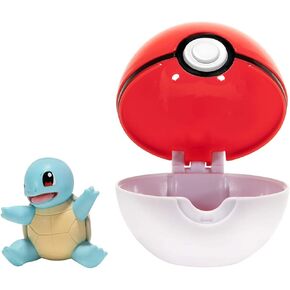 Pokemon Official Squirtle Clip and Go, Comes with Squirtle Action Figure and Poké Ball