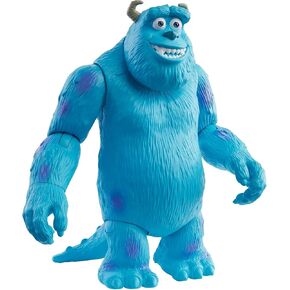 Pixar Sulley Figure True to Movie Scale Character Action Doll Highly Posable with Authentic Costumes for Storytelling, Collecting, Monsters, Inc. Toys for Kids Gift Ages 3 and Up