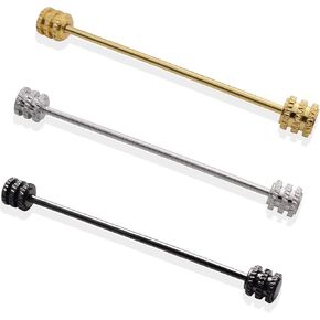 3 قطع الرجال طوق شريط دبابيس القمصان التعادل دبابيس ربطة العنق دبوس عصا طوق بروش in Kuwait