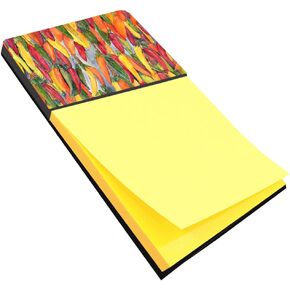 Carolines Treasures Hot Peppers Sticky Note Holder Large multicolor