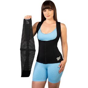 Waist Trainer Sauna Vest, Compression Stomach Belt, Lower Belly Wrap Shaper, Women's Plus Size