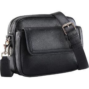 Small Crossbody Bag for Men in Sustainable Leather Versatile Cross Body, Shoulder, and Messenger Bag with Zip Top