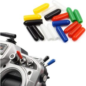 18 PCS Anti-Slipping Switch Rubber Cap Sheath Cover for Radiomaster TX16s Jumper T16 T18 FrSky X9D QX7 Flysky Spektrum DX8e NX8 Radiolink and Futaba Transmitter