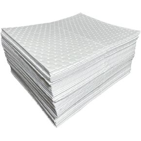 Sandhill Tools Heavy Weight Oil and Fuel only Absorbent Pads, 15" x 18" High Absorbency Oil Mats, Oil Absorbing Sheets (Pack of 10)