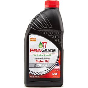 PENN GRADE 1, 71506, Synthetic Blend High Performance Oil SAE 10W-30, 1 Quart (12 Pack)