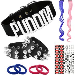 Halloween Choker Bracelets for Women Collar Pu Leather Choker Necklace Spike Bracelets Halloween Custume Accessiores