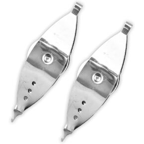 Set of 2 Silver Metal Needle Tatting Shuttles - Premium Iron Tatting Shuttles for Household, Knitting, Sewing Accessories, and Crafting Projects