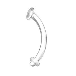 16G 3/8" Clear Eyebrow Retainer with O ring * Sold as 2 BY 7Z ACC
